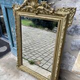 Old gilded mirror Napoleon III style
