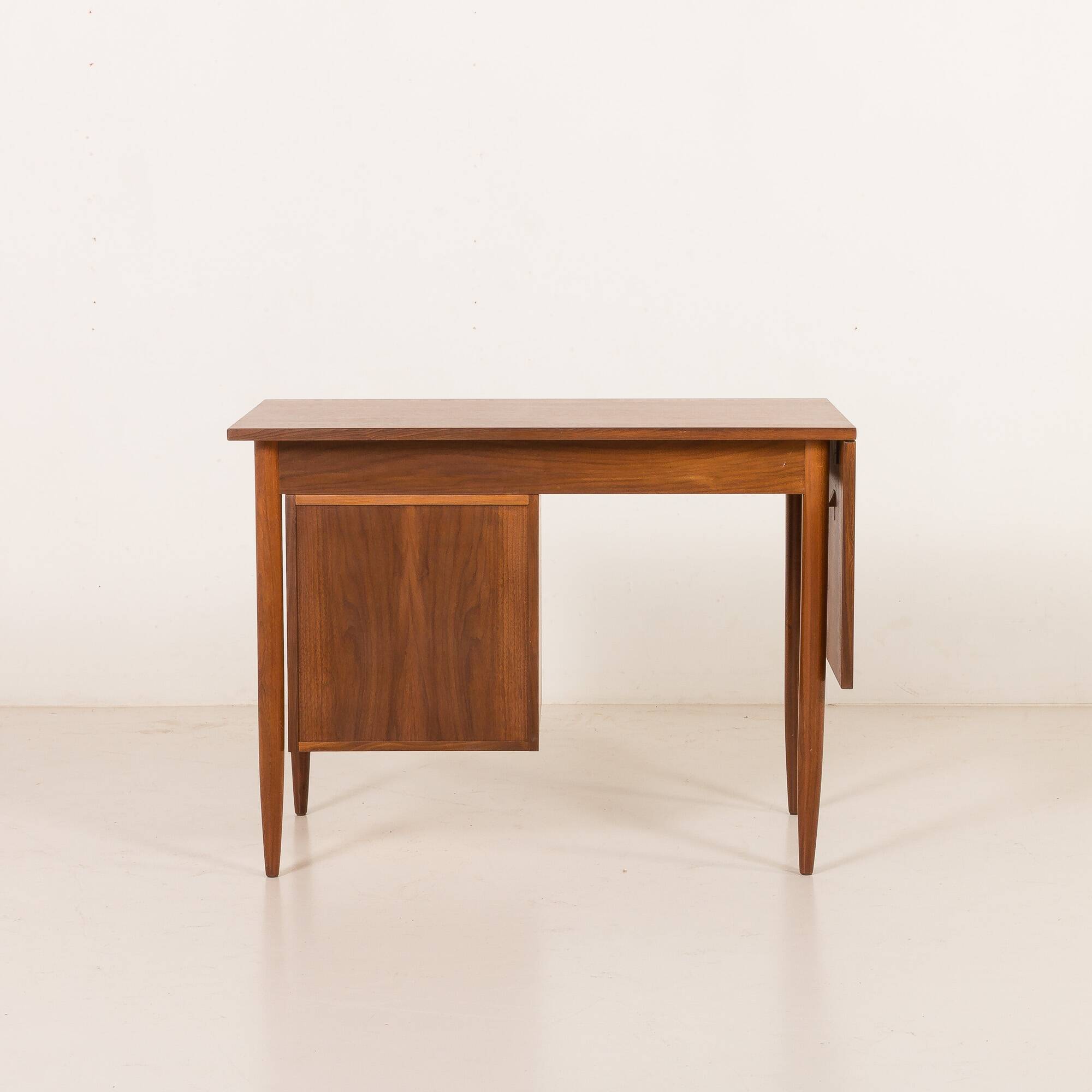 Scandinavian mid century teak desk with extension by Austvoll Møbelfabrikk,