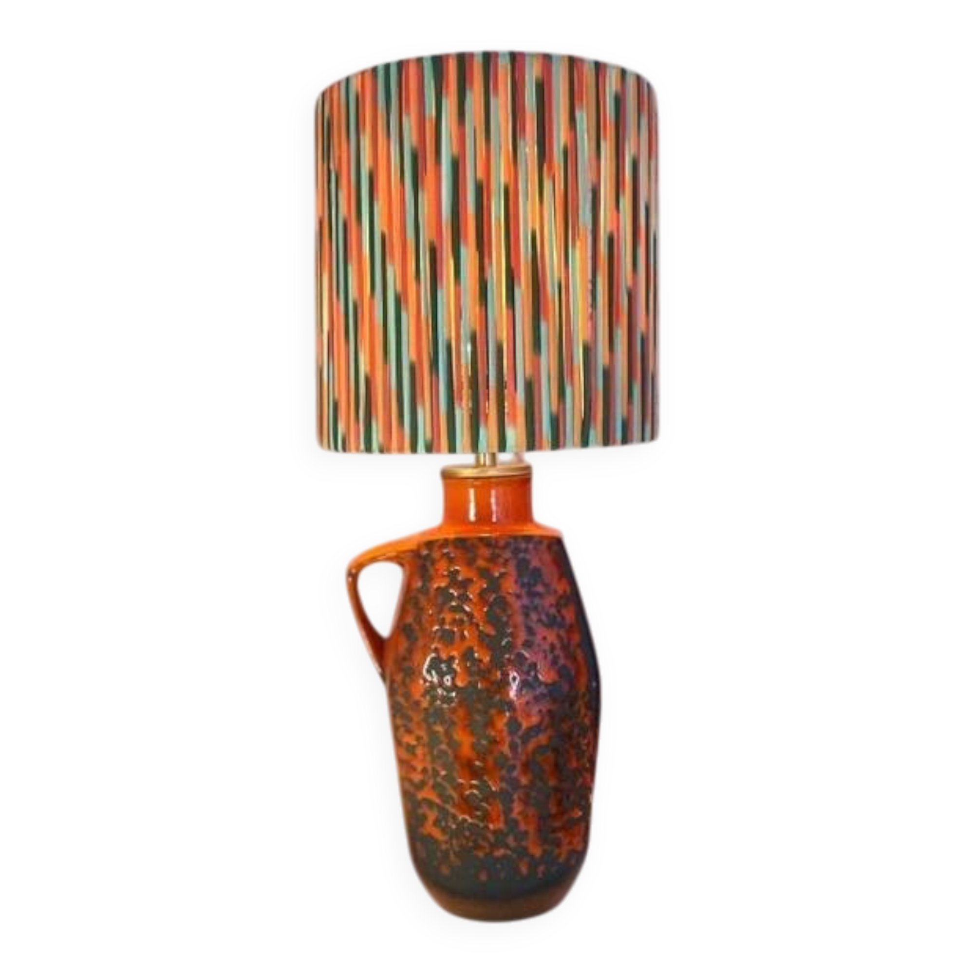 70s Fat Lava lamp with Pop Art shade