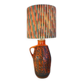 70s Fat Lava lamp with Pop Art shade