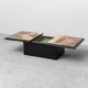 Wooden coffee table with storage compartment, Italy, 1970s, vintage modernism