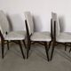 suite of 6 wooden chair and marbled grey white skai