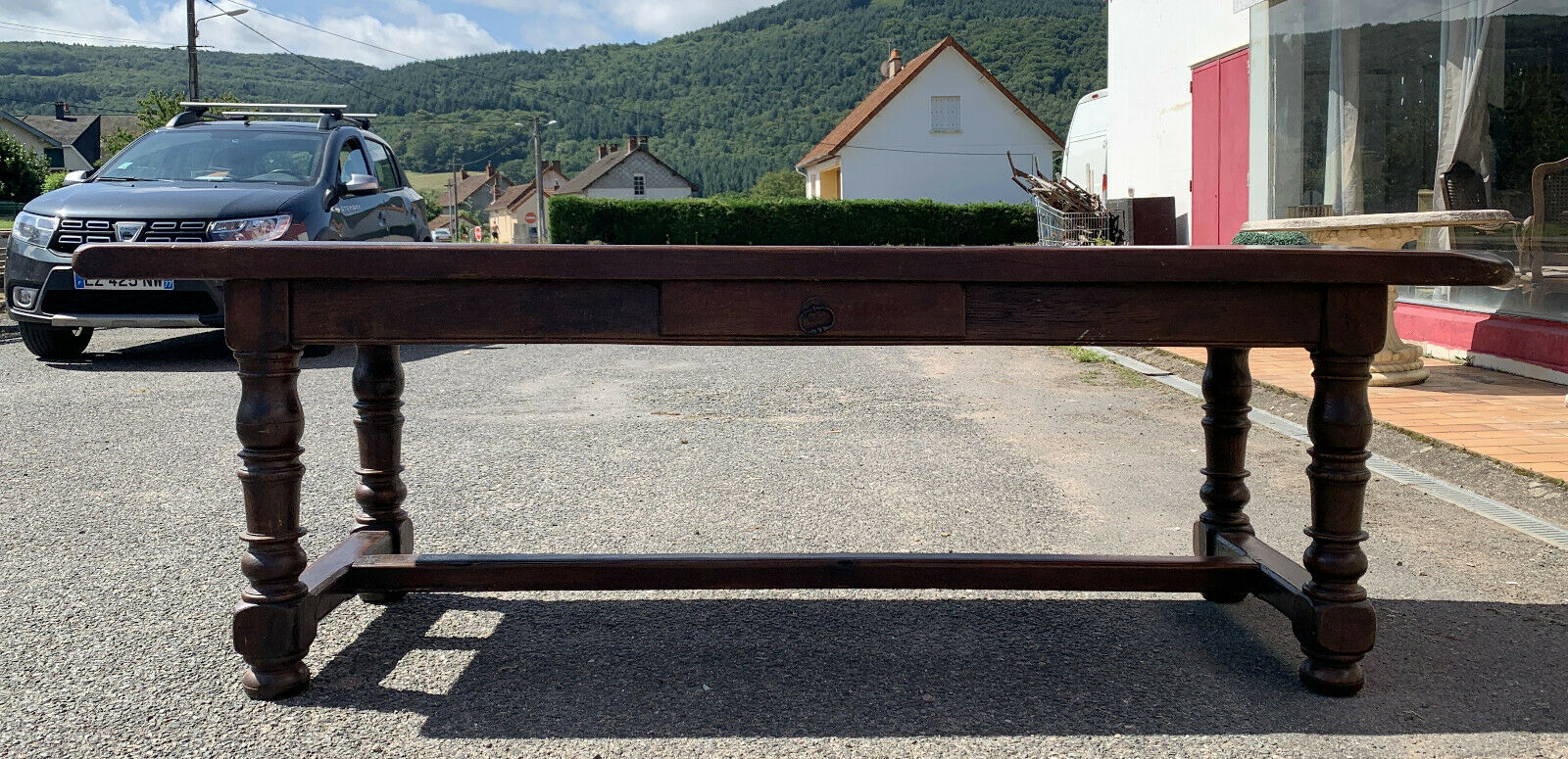 Table de ferme louis xiii en chêne massif vers 1900