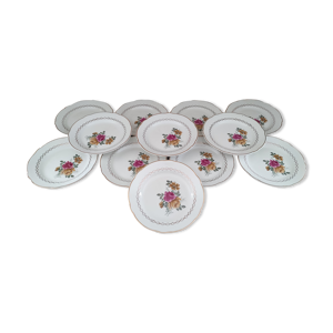 Lot de 12 assiettes à - sarreguemines