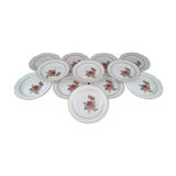 Set of 12 dessert plates Sarreguemines model Gérardmer