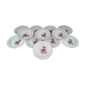 Lot de 12 assiettes à dessert Sarreguemines modèle Gérardmer