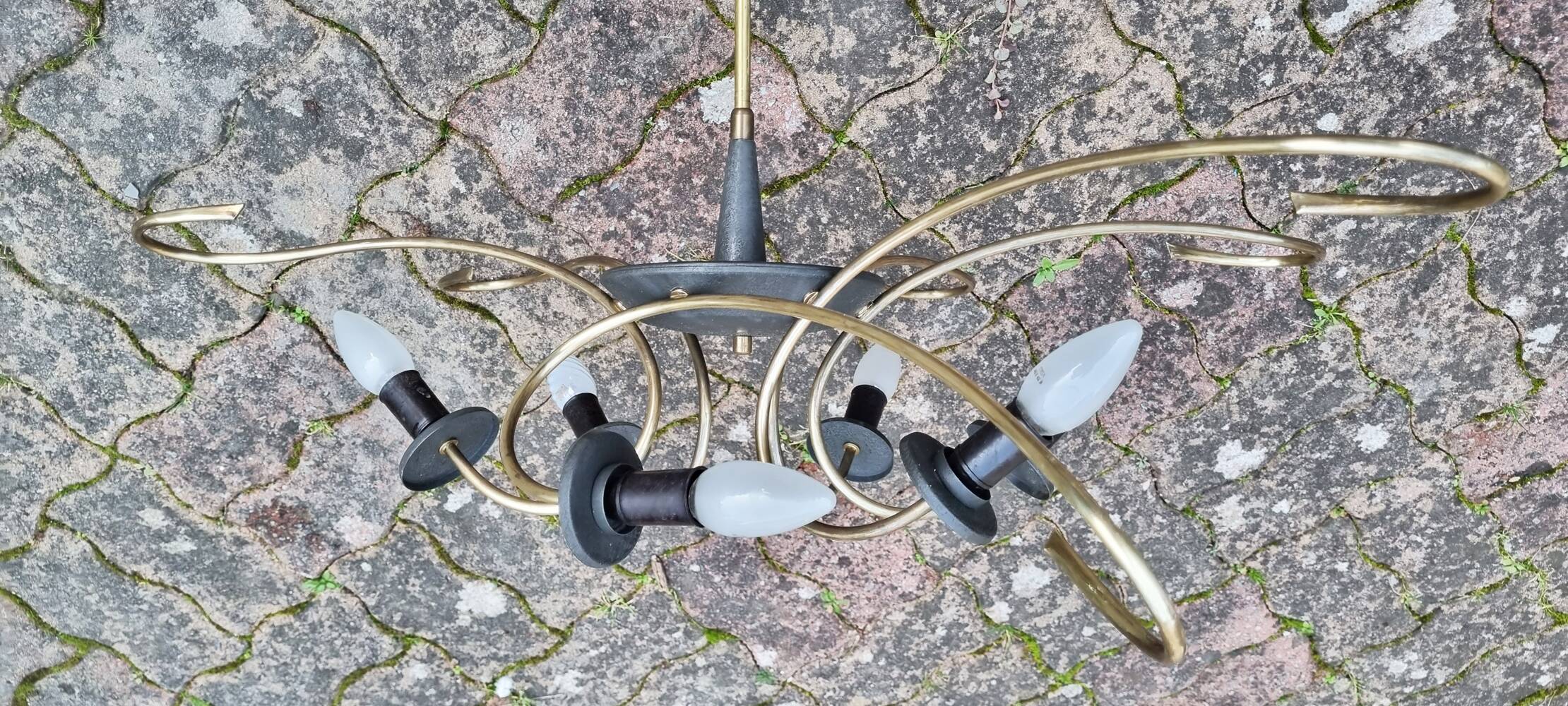 Lunel chandelier, Production Royal Lumières, vintage, 1950s