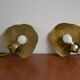 Pair of wall lights brass 70s