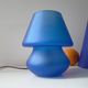 Vintage Habitat lamp in the shape of a blue mushroom