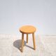 Vintage varnished beech tripod stool