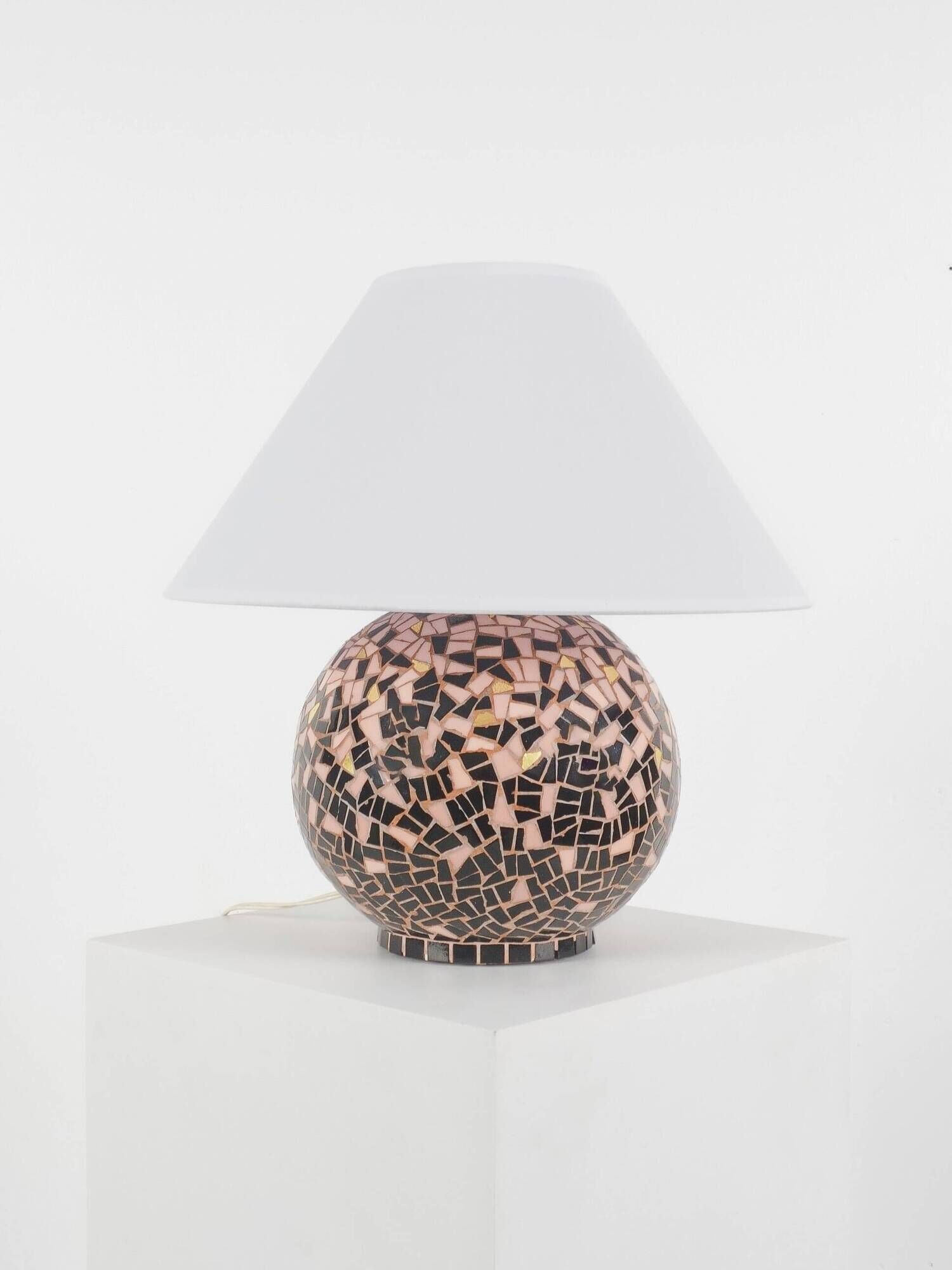 French work - Ceramic lamp & talosel - France, circa 1960