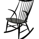 Fauteuil à bascule vintage Illum Wikkelso design danois