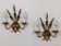 Pair of wheat ear wall lights