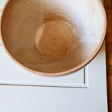 Hand-turned stoneware salad bowl