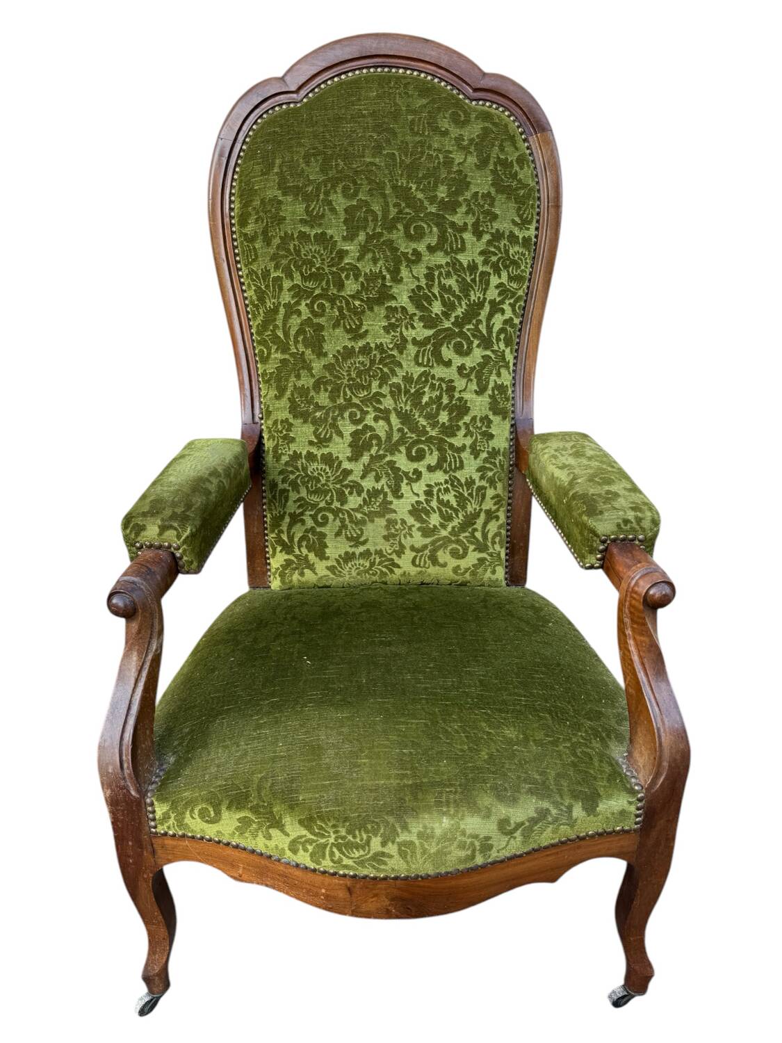 19's voltaire rack and pinion armchair