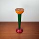 Postmodern yellow, green, red wooden chandelier Monokel by Ikea, 1980s.