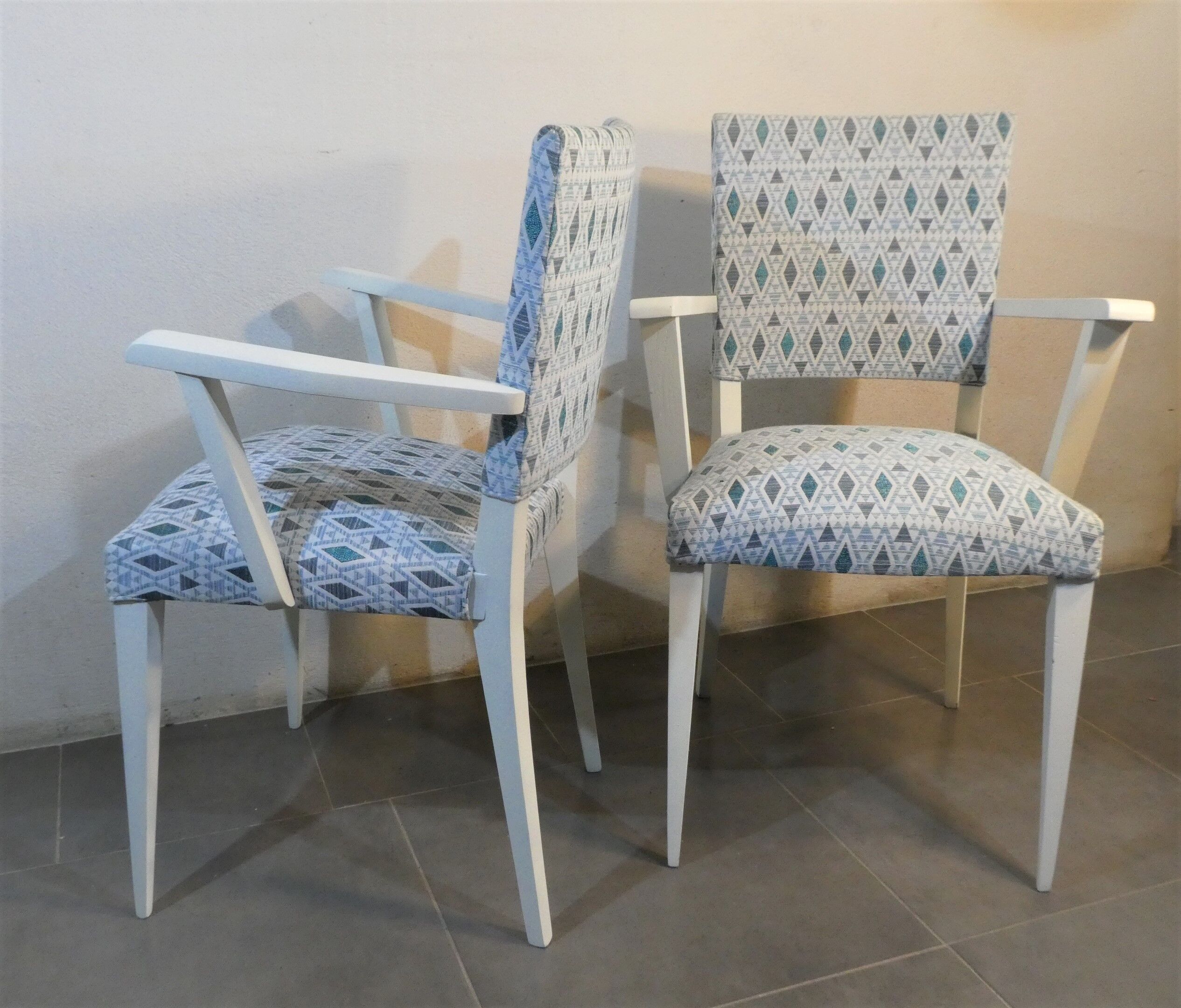 Pair of bridge armchairs