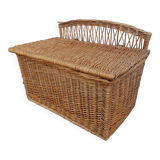 Wicker toy chest