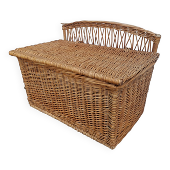 Wicker toy chest