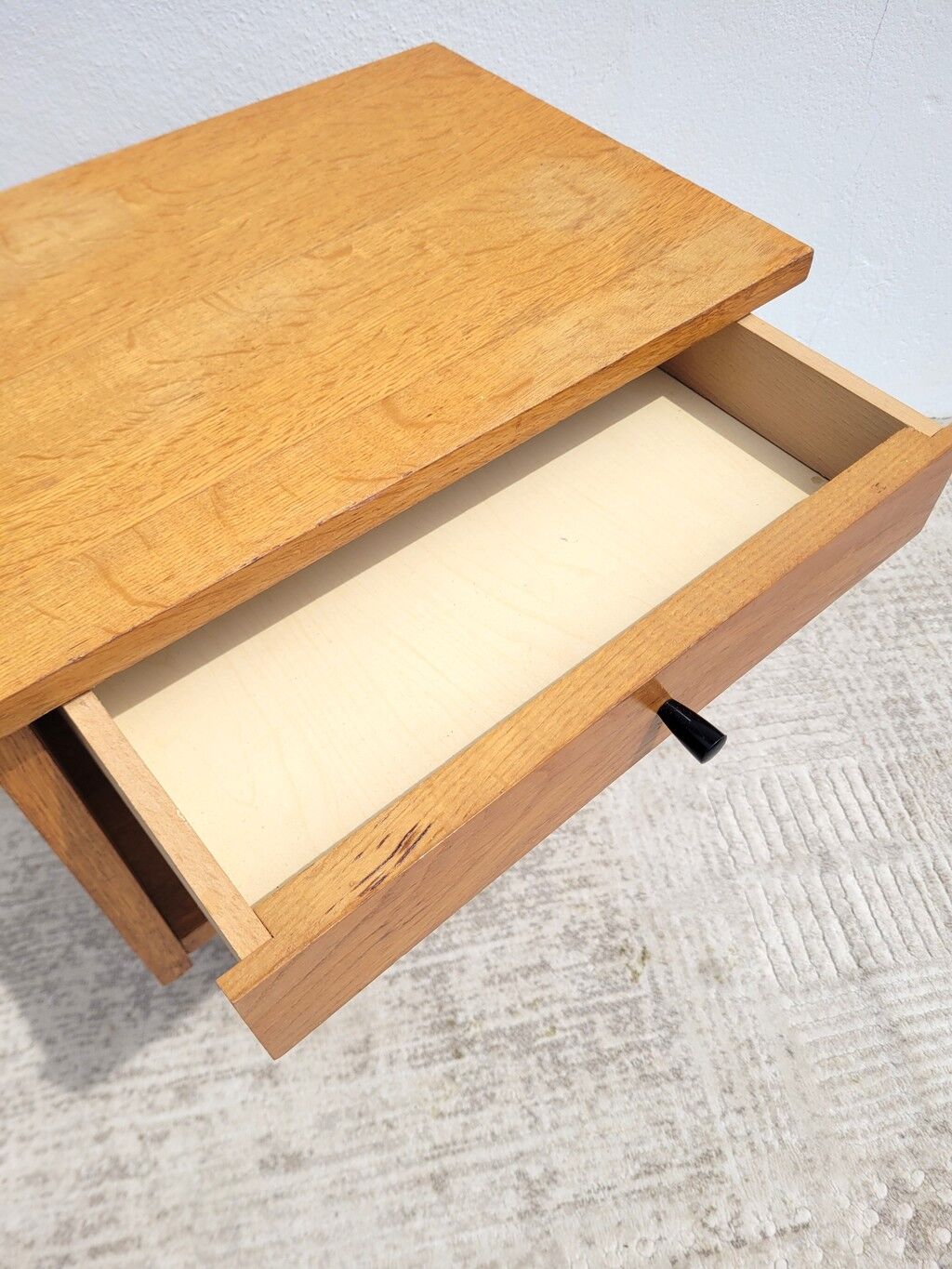 Vintage bedside table from the 60s/70s in wood.