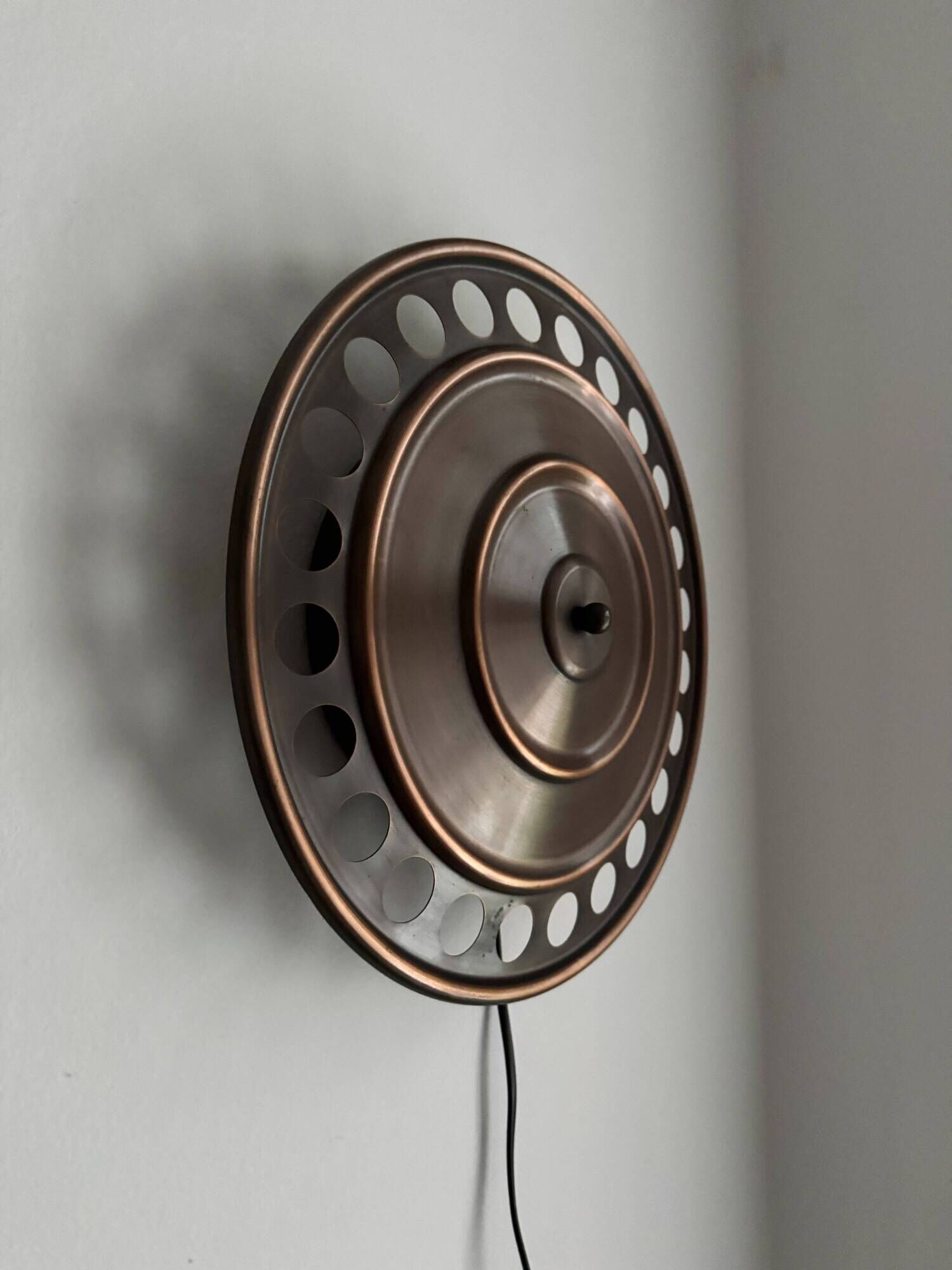 Wall sconces, Bankeryd, Nils Ledung, Copper, swedish, 70/80s, pair