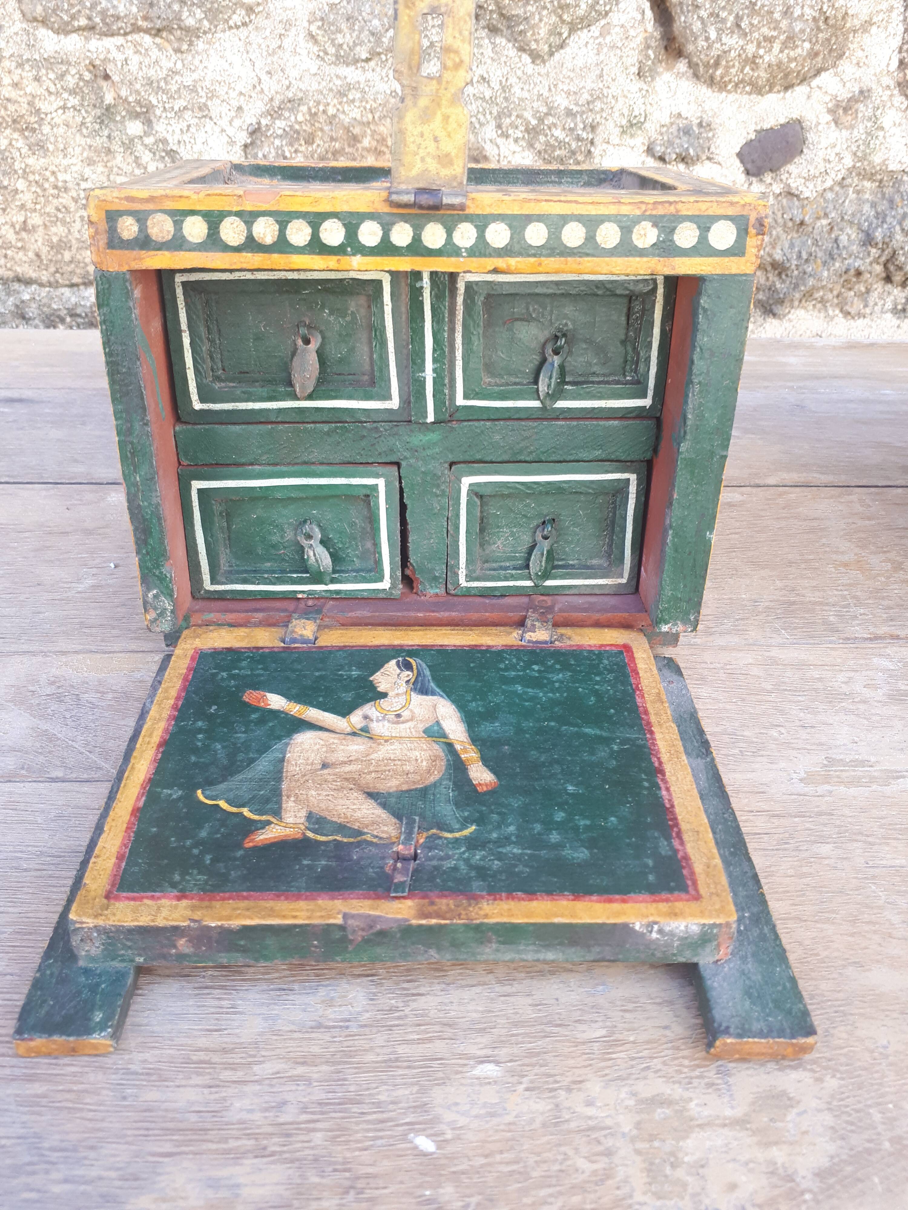 Ancient Indian jewelry box