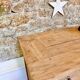 rustic wooden farm buffet sandblasted
