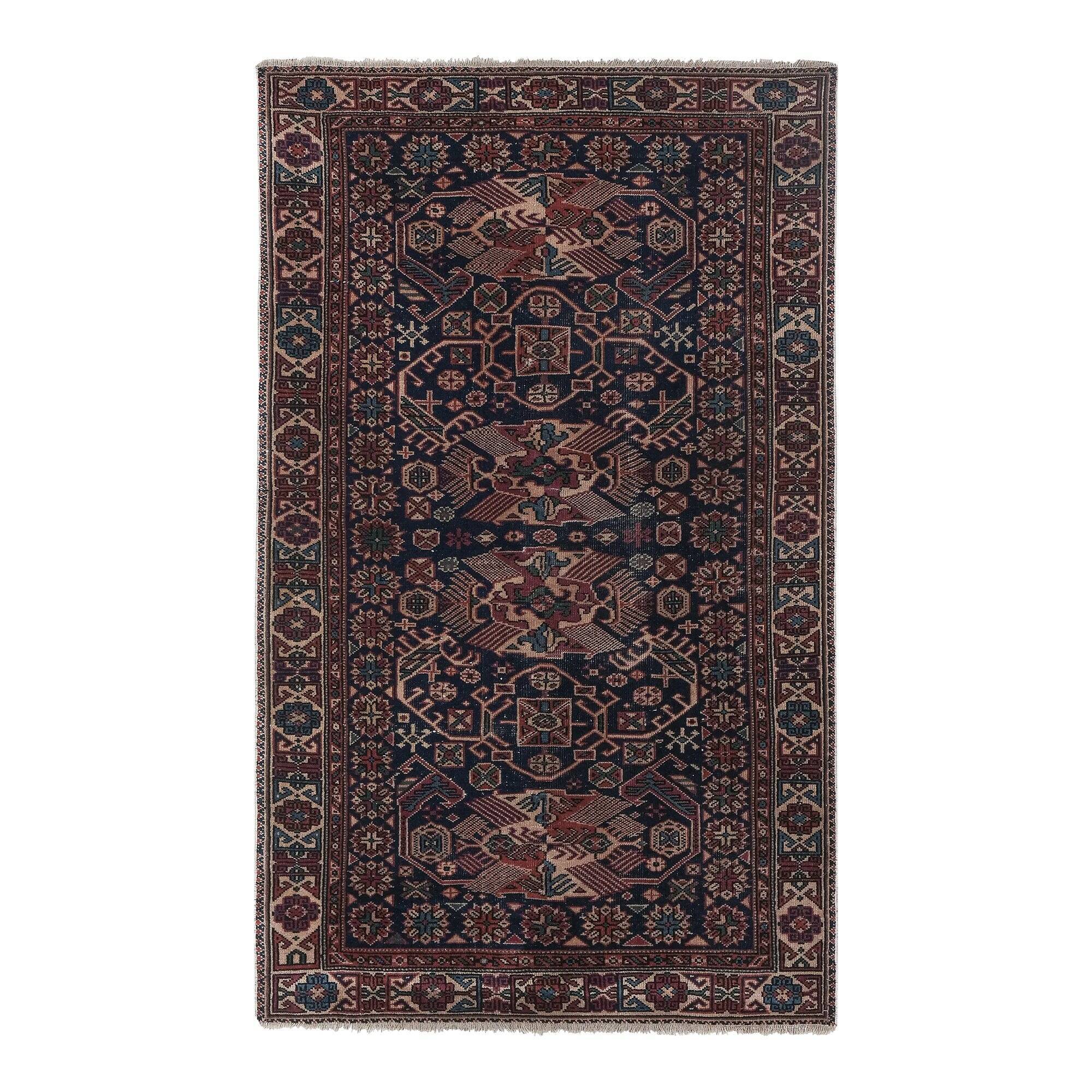 Vintage Turkish handmade rug 120x201 cm