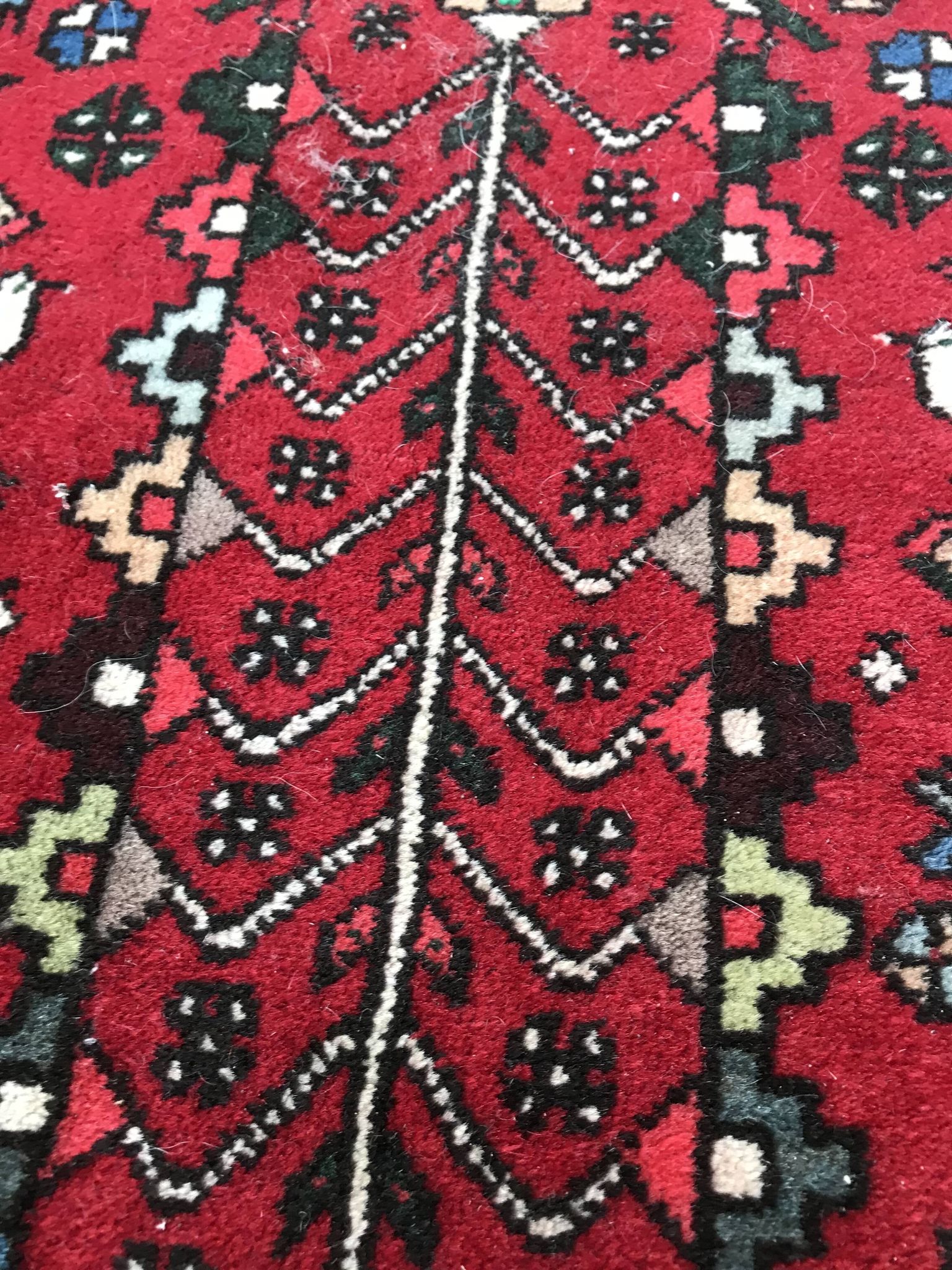 Carpet old corridor Persian abadeh done hand 107x297cm