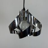 70s chrome spiral pendant light
