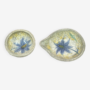 Vallauris ceramic by J. YELL, set of 2 - (9 to 15 cm)