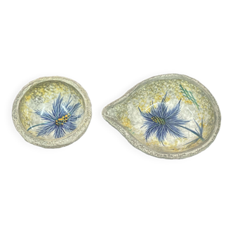 Vallauris ceramic by J. YELL, set of 2 - (9 to 15 cm)