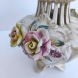 Italian floral vase in Bassano ceramic
