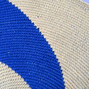 Tapis contemporain ora tressé en coton (77cm), édition unique