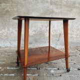 Retro trolley teak design 50s side table