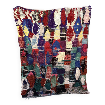 Tapis Marocain Boucherouite coloré - 145 x 179 cm