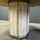 Octogonal italian travertine and brass dining table 1970s