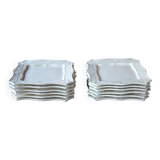 Set of 12 enameled ceramic plates