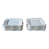 Lot de 12 assiettes en céramique émaillée