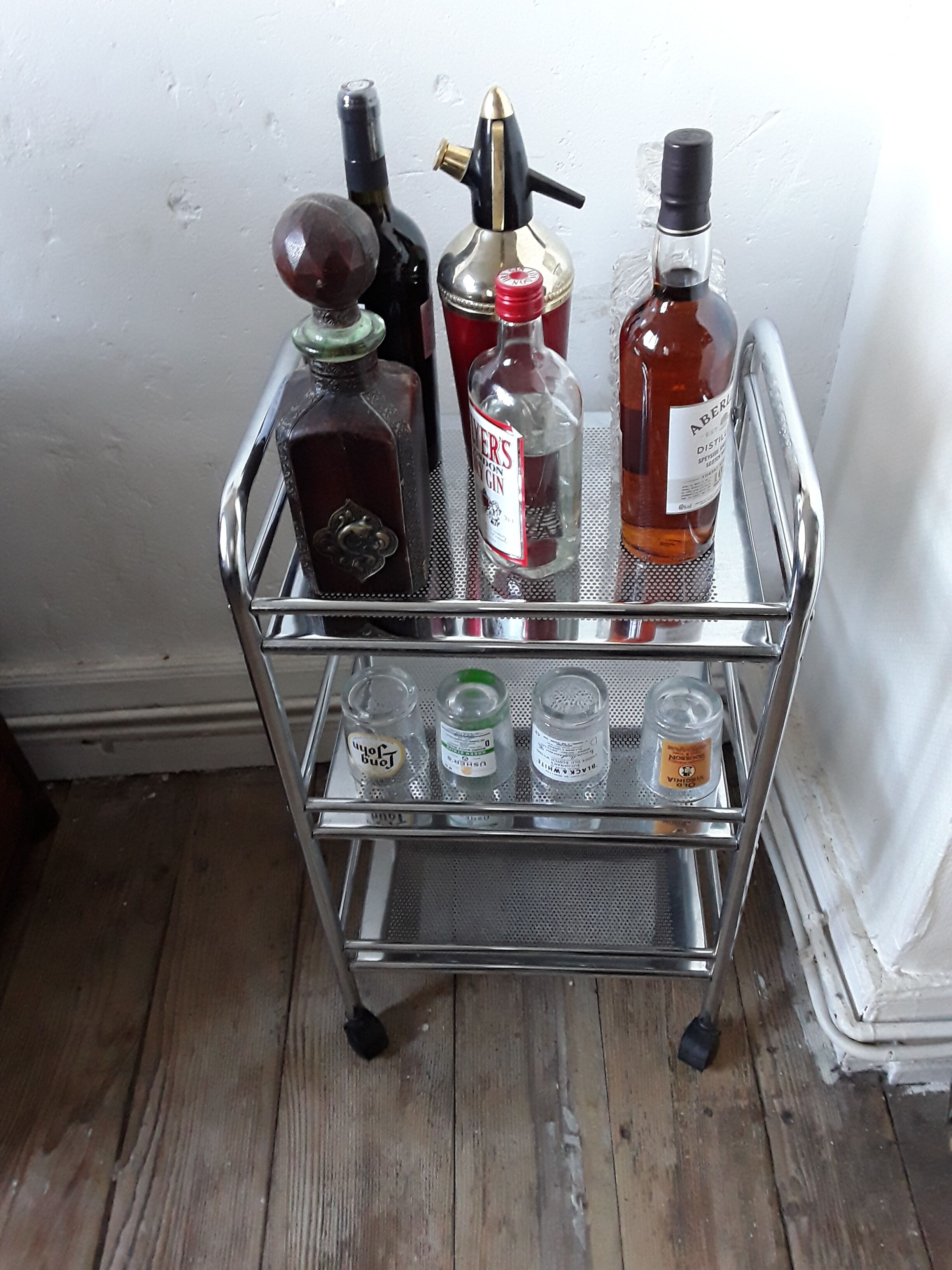 70s/80s chrome rolling table