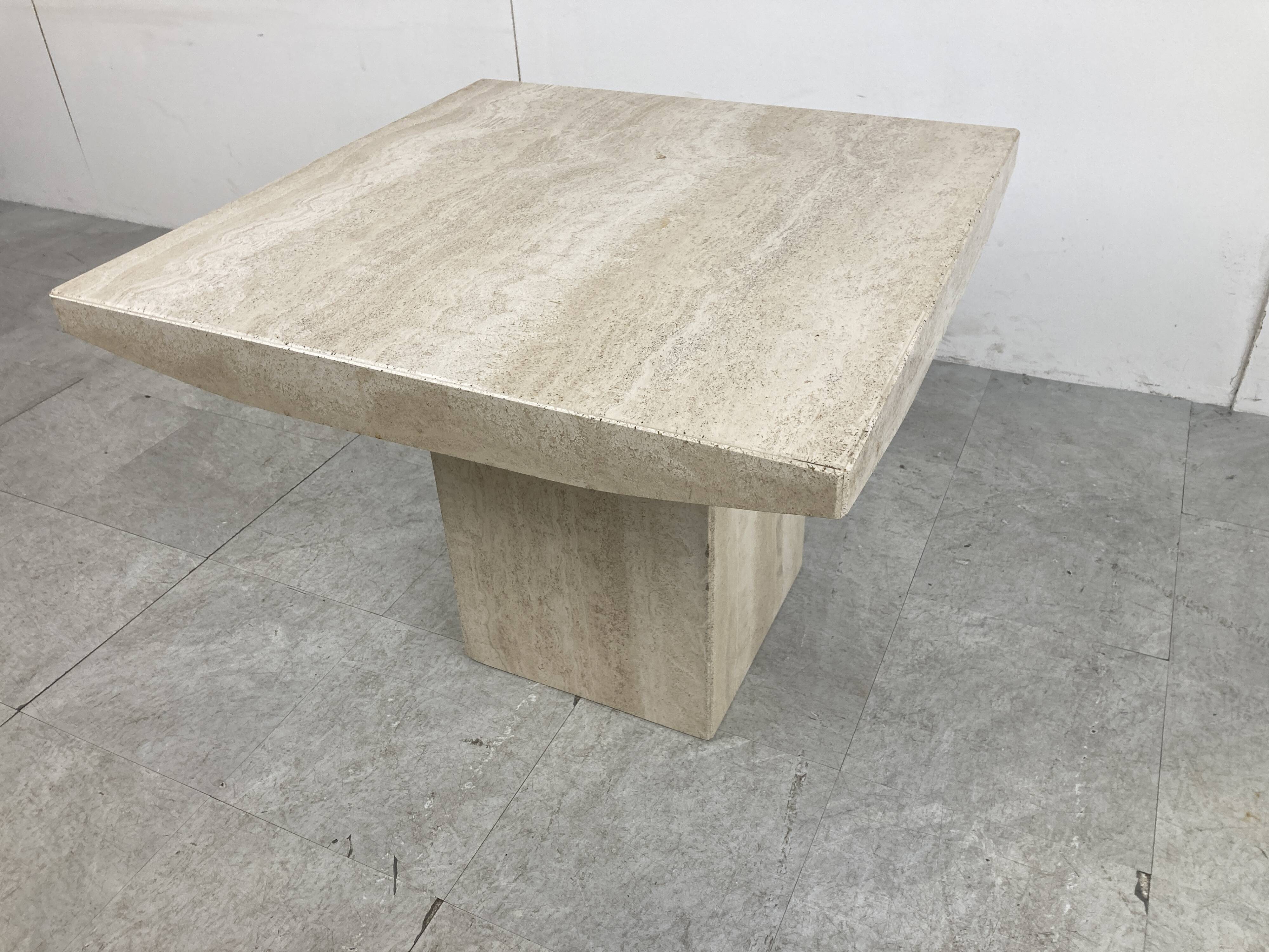 Vintage travertine coffee table, 1970s