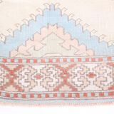 4x6 blue and beige handmade oushak rug
