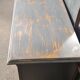 Three-door cabinet three drawers patina black