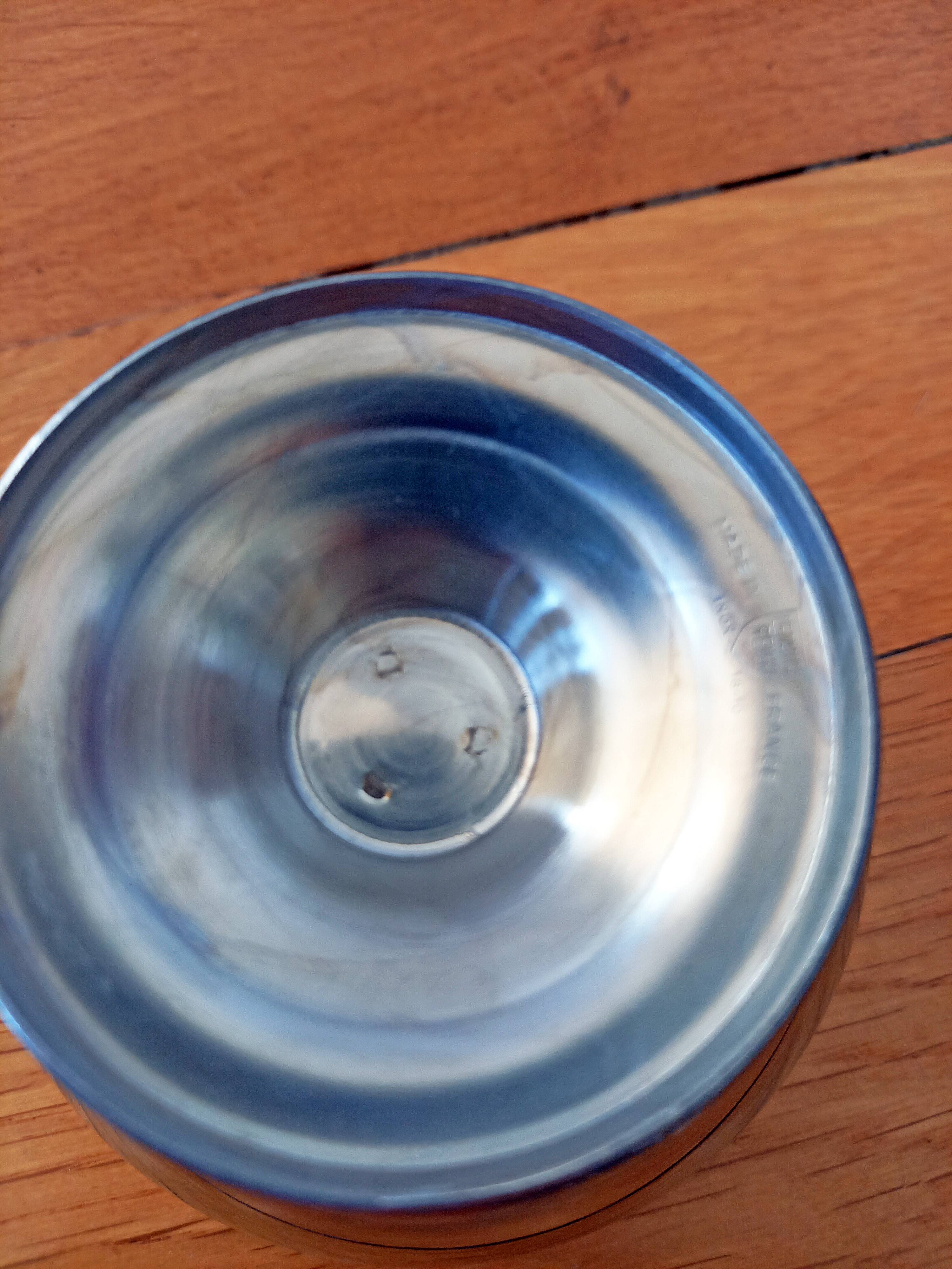 12 Vintage LETANG REMY Ice Cream Cups/Dessert Cups 18/10 Stainless Steel