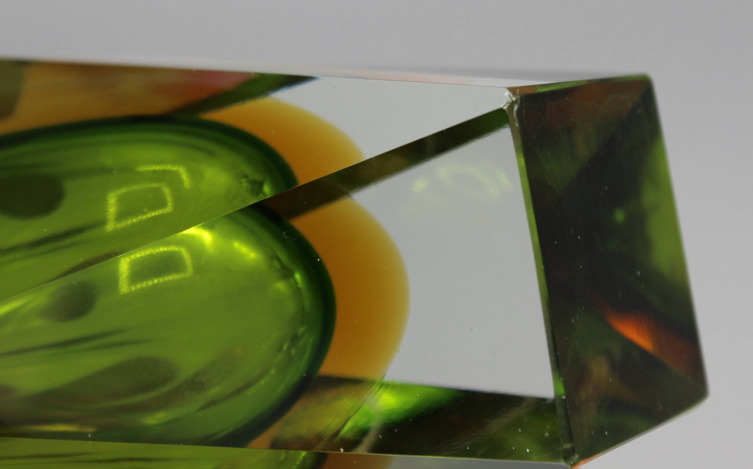 Vintage sommerso vase murano glass flavio polished seguso italy 1970