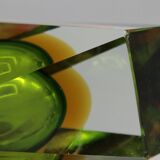 Vintage sommerso vase murano glass flavio polished seguso italy 1970