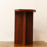 Brutalist sofa end, mahogany veneer