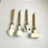 Vintage wood and ceramic kitchen utensils