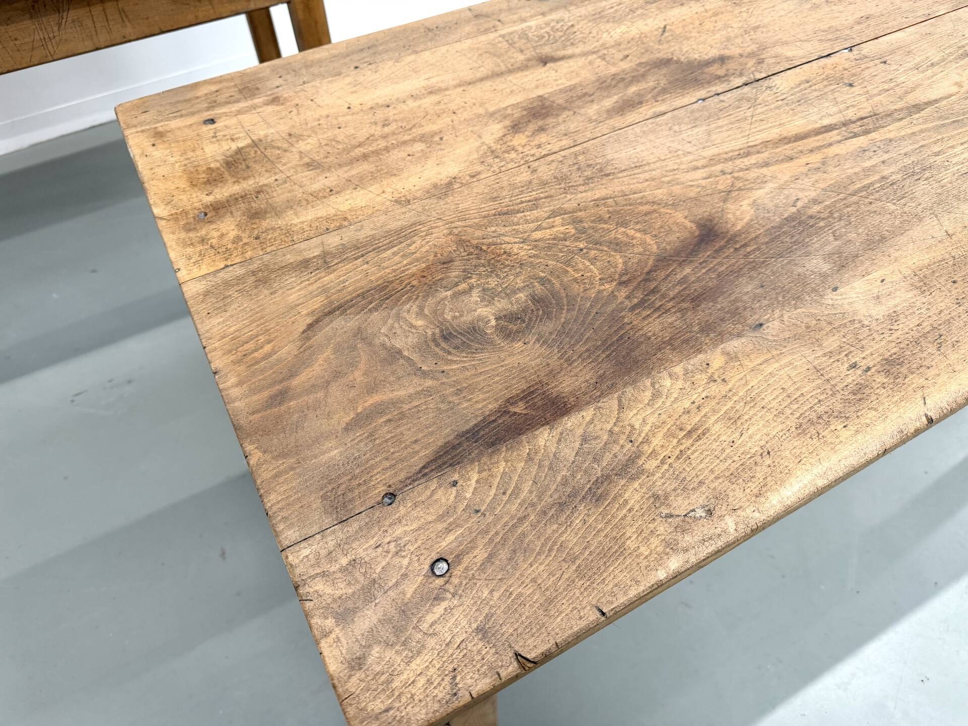Pair of Vintage Community Tables in Solid Beech