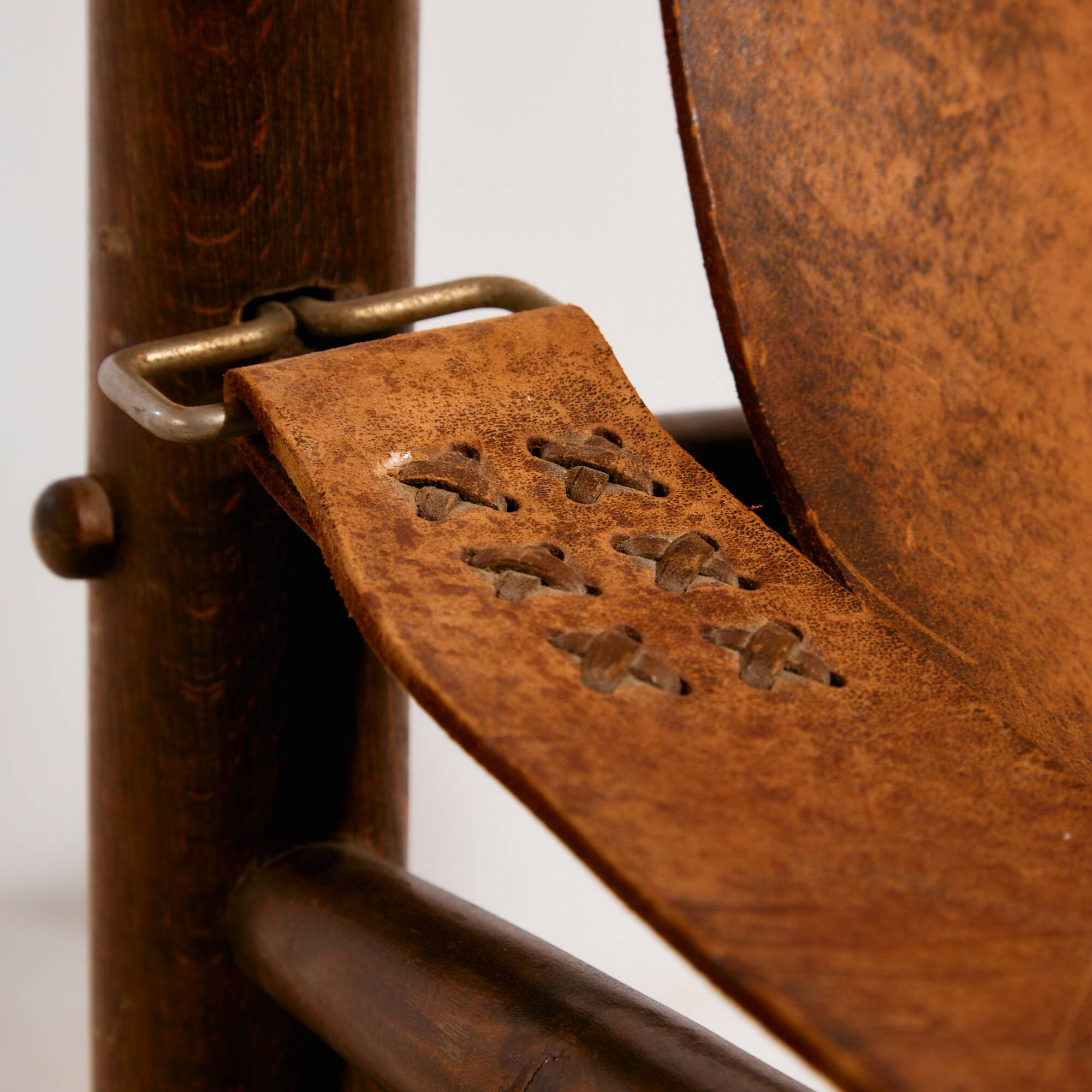 Hungarian calf leather lounge chair